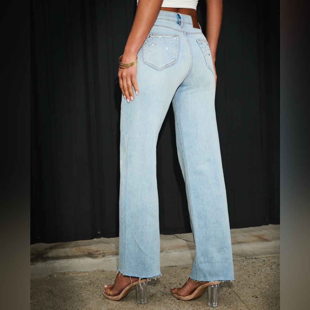 VICI The No Boys Embellished Straight Leg Jeans - Picture 6 of 13